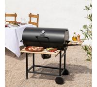 BBQ SMOKEY - Barbecue Fumoir Au Charbon, Sur Roulettes Noir