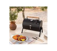 CREATE/BBQ SMOKEY COMPACT/Barbecue à charbon portable noire/En acier inoxydable, contrôle de la température, léger et transportable, facile à monter