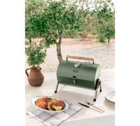BBQ SMOKEY COMPACT - Barbecue Fumoir Au Charbon De Bois Portatif Vert Sauge