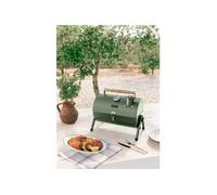BBQ SMOKEY COMPACT - Barbecue fumoir au charbon de bois portatif - Vert sauge