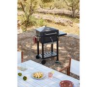 BBQ SMOKEY PRO - Barbecue Fumoir Au Charbon Avec Grille Réglable Et Table D’appoint Exclusive