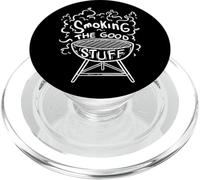 BBQ Smoking The Good Stuff Citation Barbecue au Charbon de Bois PopSockets PopGrip pour MagSafe