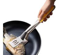 BBQ Tongs For Grill | 2 In 1 Stainless Steel Locking Spatula | Metal Tongs BBQ Grill Accessories | Steak Fish Food Frying Grilling Cooking Home Kitchen Restaurant Camping