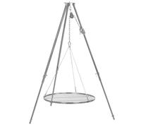 BBQ-Toro Barbecue à Trois Pieds avec Grille Ø 70 cm | 112-178 cm | Trépied Suspendu en Fer | Support avec Grille