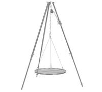 BBQ-Toro Barbecue à trois pieds avec grille de cuisson de 60 cm de diamètre - 112-178 cm - Trépied pour barbecue suspendu - Support en fer - Support de barbecue avec grille - Barbecue suspendu