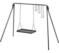 BBQ-Toro Barbecue balançoire, 10 pièces, support de gril avec 8 crochets, balançoire de feu, gril pivotant, stand de cuisson