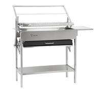 BBQ-Toro Barbecue Flip avec grille de cuisson rotative à 360° en acier inoxydable | 110 x 60 x 110 cm | Barbecue au charbon de bois avec bac à charbon réglable en hauteur sur 4 positions | Barbecue à