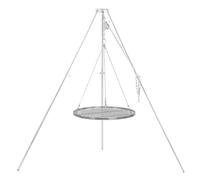 BBQ-Toro Barbecue pivotant à trépied avec grille de cuisson Ø 60 cm | Fer galvanisé | Hauteur réglable 119-184 cm | Trépied pour brasero, barbecue pivotant sans brasero, barbecue de jardin | Barbecue