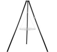 BBQ-Toro Barbecue suspendu sur trépied avec grille | Barbecue de 165 cm pour brasero, trépied pour barbecue suspendu | Support à trois pieds en fer, support de barbecue | Barbecue suspendu, support de