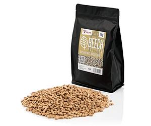 BBQ-Toro Beech Pellets 100 % bois de hêtre | 1 kg | Granulés de hêtre pour grill, smoker, granulés pour fours à pizza ou systèmes de chauffage | Granulés pour barbecue
