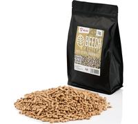BBQ-Toro Beech Pellets en 100% bois de hêtre, 1 kg, pellets pour grillades, pellets pour fumage, bois de poêle, hêtre