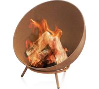 BBQ-Toro Bol de feu Ø 60cm, aspect rouille, foyer extérieur basculant avec 3 pieds, boule de feu 3 en 1