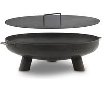 BBQ-Toro Bol de feu Ø 70 cm avec couvercle, noir, Outdoor Tripode Foyer pour le jardin