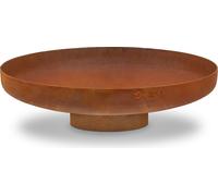 BBQ-Toro Bol de feu Ø 80 cm, aspect rouille, foyer extérieur avec pied, panier de combustion en rouille noble