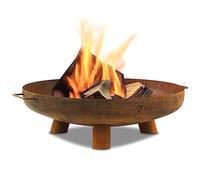 BBQ-Toro Brasero Ø 70 cm | Aspect rouille | Foyer d'extérieur avec trois pieds et deux poignées | Brasero pour le jardin, brasero de jardin, brasero