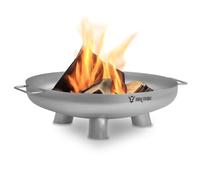 BBQ-Toro Brasero en acier inoxydable - Diamètre : 60 cm - Argenté - Brasero d'extérieur avec trois pieds et deux poignées - Brasero pour le jardin, brasero de jardin, brasero