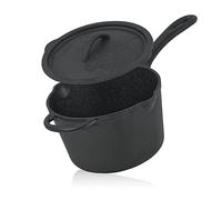 BBQ-Toro Casserole en fonte 2 litres pré-enduite avec couvercle Petite cocotte