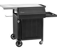 BBQ-Toro Chariot de barbecue 100 x 73 x 91 cm, Noir, Table de barbecue avec grande surface de travail, table d'appoint