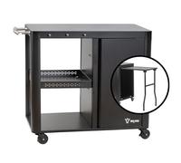 BBQ-Toro Chariot de Barbecue 95 x 50 x 80 cm | Noir | Table de Barbecue avec Grande Surface de Travail | desserte Barbecue extérieure, Chariot de Service de Jardin, Meuble Grill Outdoor