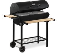 BBQ-Toro Chariot de barbecue au charbon de bois | Chariot de barbecue au charbon de bois Premium mobile, thermomètre inclus, barbecue fumoir