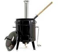 BBQ-Toro - Chaudière à ragoût - 17 litres - En émail - Avec couvercle - Pour cuisine de campagne