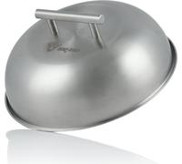 BBQ-TORO Cloche chauffante en Acier Inoxydable (1 pièce) | Ø 23 cm | Dôme pour Hamburger, Bol de Fonte, Cloche, dôme pour Fondre Le Fromage, Couvercle pour Hamburger