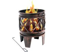 BBQ-Toro Corbeille à feu "Plum" Ø 42 cm incl. tisonnier, aspect rouille antique, pour le jardin et la terrasse