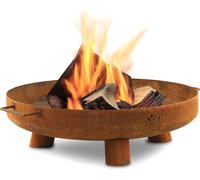 BBQ-Toro Coupe à feu Ø 60 cm, aspect rouille, foyer extérieur à trois pieds pour le jardin et la terrasse