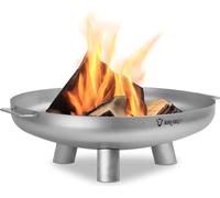 BBQ-Toro Coupe à feu en acier inoxydable Ø 70 cm, argent, foyer extérieur à trois pieds pour le jardin et la terrasse