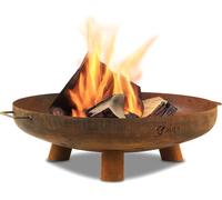 BBQ-Toro Coupe de feu Ø 70 cm, aspect rouille, foyer extérieur à trois pieds pour le jardin et la terrasse