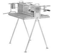 BBQ-Toro Double barbecue à brochettes en acier inoxydable avec moteur | Barbecue vertical avec deux brochettes de barbecue, barbecue à poulet | Barbecue rôtissoire électrique | rôtissoire à rôtissoire