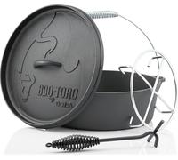 BBQ-Toro Dutch Oven DO12AX, 10,7 L Alpha Fonte Cooking Pot, Fonte Cooking Pot