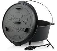 BBQ-Toro Dutch Oven Forest Serie 13,6 L DO12F Kazan Marmite en fonte avec lève-couvercle et pieds