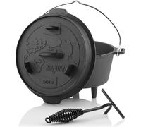 BBQ-Toro Dutch Oven Forest Serie 4,2 L DO45F Kazan Marmite en fonte avec lève-couvercle et pieds