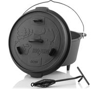 BBQ-Toro Dutch Oven Forest Serie 9 L DO9F Kazan Marmite en fonte avec lève-couvercle et pieds