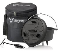 BBQ-Toro Dutch Oven Set 3-pièces, 4.5 QT pot à feu + lève-couvercle, Casserole en fonte