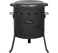 BBQ-Toro Fonte Kazan 16L avec four Kazan Ø 40 cm, Marmite en fonte avec couvercle, Goulaschkessel, Feuerkessel