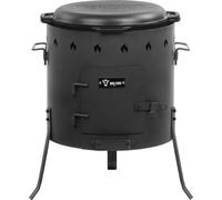 BBQ-Toro Fonte Kazan 16L avec four Kazan Ø 45 cm, Marmite en fonte avec couvercle, Goulash, Marmite à feu