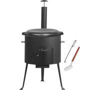 BBQ-Toro fonte Kazan 19 L avec four Kazan Ø 44 cm, marmite en fonte avec couvercle, goulash, pot à feu