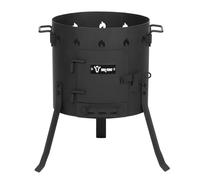 BBQ-TORO Four Kazan Ø 35 cm | Chaudière à goulasch, four d'extérieur, dessous de verre, four à feu, ragoût, cuisine extérieure, cadre kazan | Brasero, chaudière, Utschak, trépied