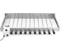 BBQ-Toro Gril en acier inoxydable | 11 brochettes 70 x 26-40 cm, moteur à gauche