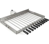 BBQ-Toro Gril en acier inoxydable 11 brochettes 70 x 26-40 cm, moteur arrière