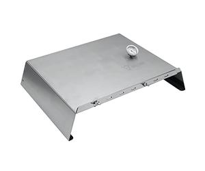 BBQ-Toro Grille à pizza réglable en acier inoxydable avec thermomètre | 48,5-79 x 42 x 12,3 cm | Barbecue à gaz, hotte à pizza, grille à pizza, foyer barbecue, couvercle à pizza, couvercle à pizza