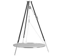 BBQ-Toro Grille à trois pattes avec diamètre 100 cm - 110 à 175 cm - Noir - Trois pattes pour barbecue rotatif - Cadre à trois pattes en fer - Support de barbecue rouillé - Cadre de barbecue suspendu