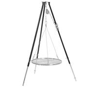 BBQ-Toro Grille à trois pattes avec diamètre 50 cm - 112 à 178 cm - Noir - Trois pattes pour gril pivotant - Cadre à trois pattes en fer - Support de barbecue rouillé - Cadre de barbecue suspendu à