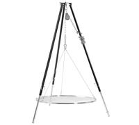 BBQ-Toro Grille à trois pattes avec diamètre 90 cm - 110 à 175 cm - Noir - Trépied pour grille pivotante - Support de barbecue en fer rouillé - Cadre de barbecue suspendu à trois pattes