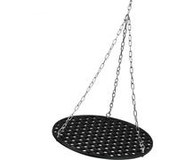 BBQ-Toro Grille de cuisson en fonte Ø 54 cm, Grille de cuisson avec suspension à câble, déjà cuite, preseasoned