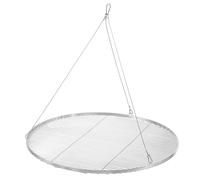 BBQ-Toro Grille de cuisson ronde en acier inoxydable - Diamètre : 90 cm - Avec corde de suspension - Grille suspendue pour barbecue suspendu - Pour trépied, barbecue, extérieur, accessoire de barbecue