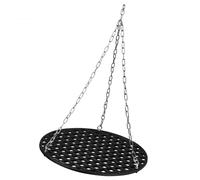 BBQ-Toro Grille de cuisson ronde en fonte Ø 54 cm | Déjà cuite - Preseasoned | Grille de cuisson d'extérieur avec corde de suspension, grille de suspension pour barbecue pivotant, grille de cuisson en