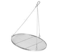 BBQ-Toro Grille en acier inoxydable ronde | Ø 60 cm | Grille suspendue avec corde pour trépied | Accessoire de cuisson extérieur, grille pour barbecue, utilisation en plein air